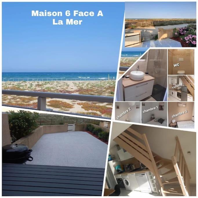 Villa Face A La Mer Sur Le Sable 6 Clim A L'Etage Le Barcares Ngoại thất bức ảnh